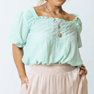 ImpressionsClose Memories Shift Top, Mint, 3XL runs small fits like a small 2X